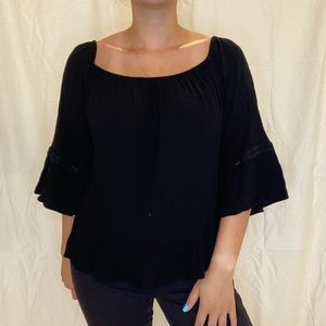 Black Flowy Blouse